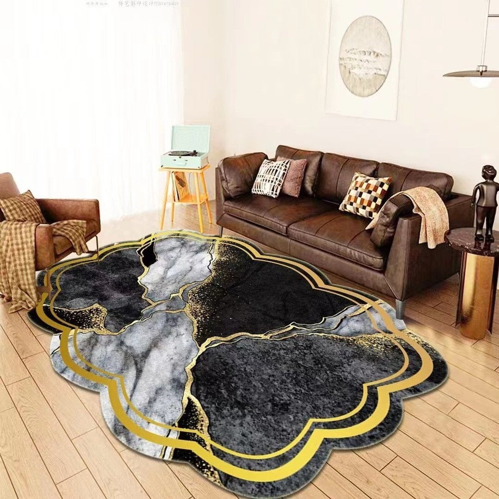 Karpet Lantai Polyester Motif Abstrak Uk 160 x 120cm/Karpet Lantai Modern