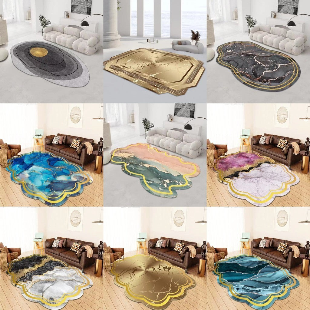 Karpet Lantai Polyester Motif Abstrak Uk 160 x 120cm/Karpet Lantai Modern