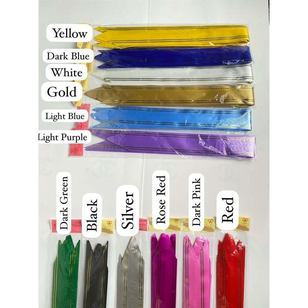 (1pack) Pita Tarik Motif / Pita Serut Motif Garis Lis Emas isi 10pcs Dekorasi