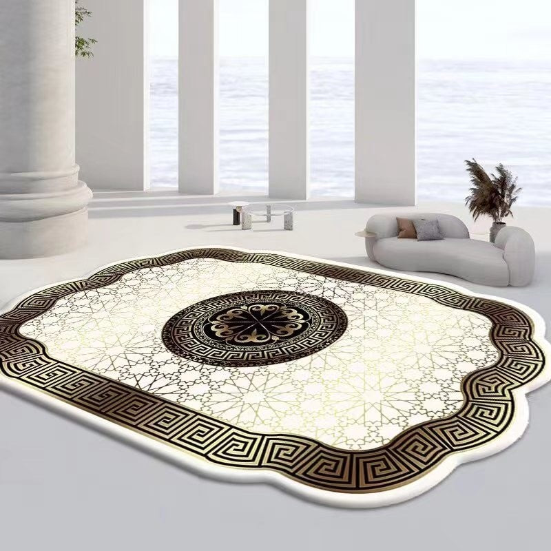 Karpet Lantai Polyester Motif Abstrak Uk 160 x 120cm/Karpet Lantai Modern