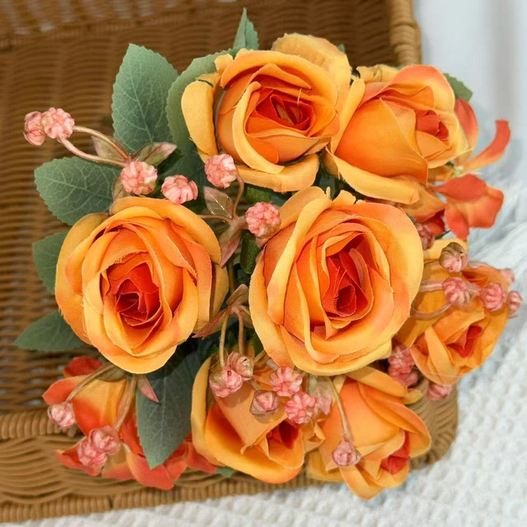Bouquet bunga BKT 1033 HARU (x7) 7Cbg Bunga Mara Artifisial Dekorasi Hiasan Seserahan Buket Palsu