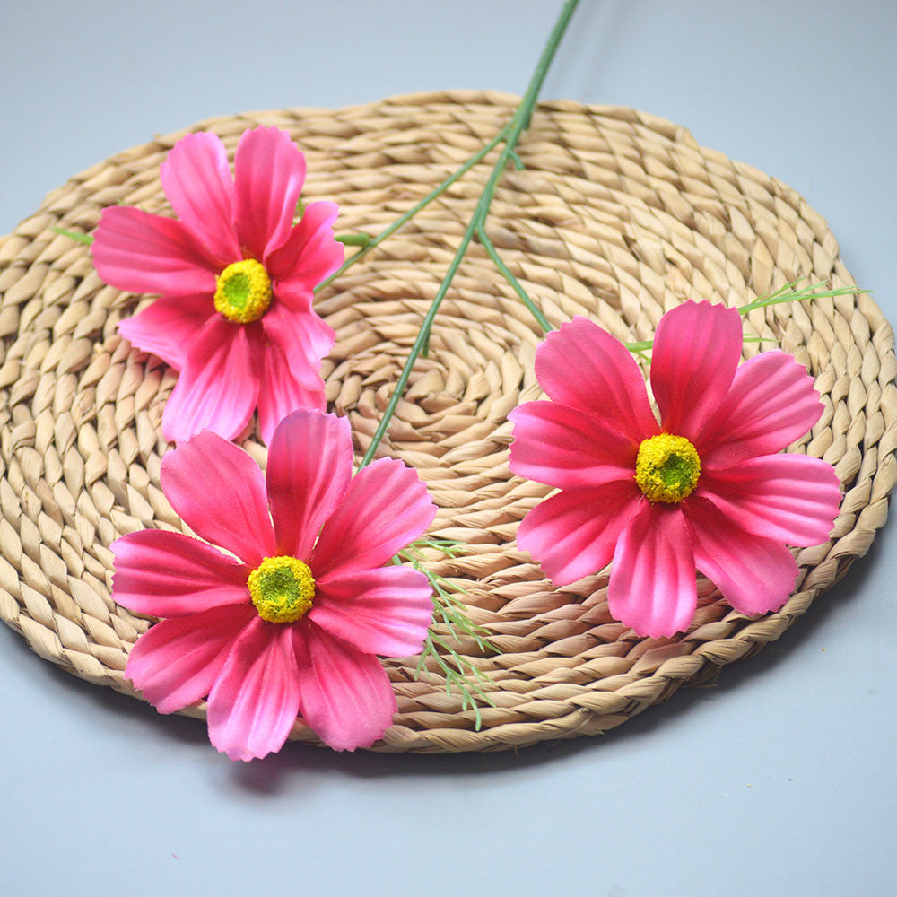 C14 SIYIN 62cm Artificial Bunga Krisan Diameter 10cm Palsu Plastik Buatan Imitasi Hias Dekor Buket Bouquet Rumah Pesta/Bunga Hias