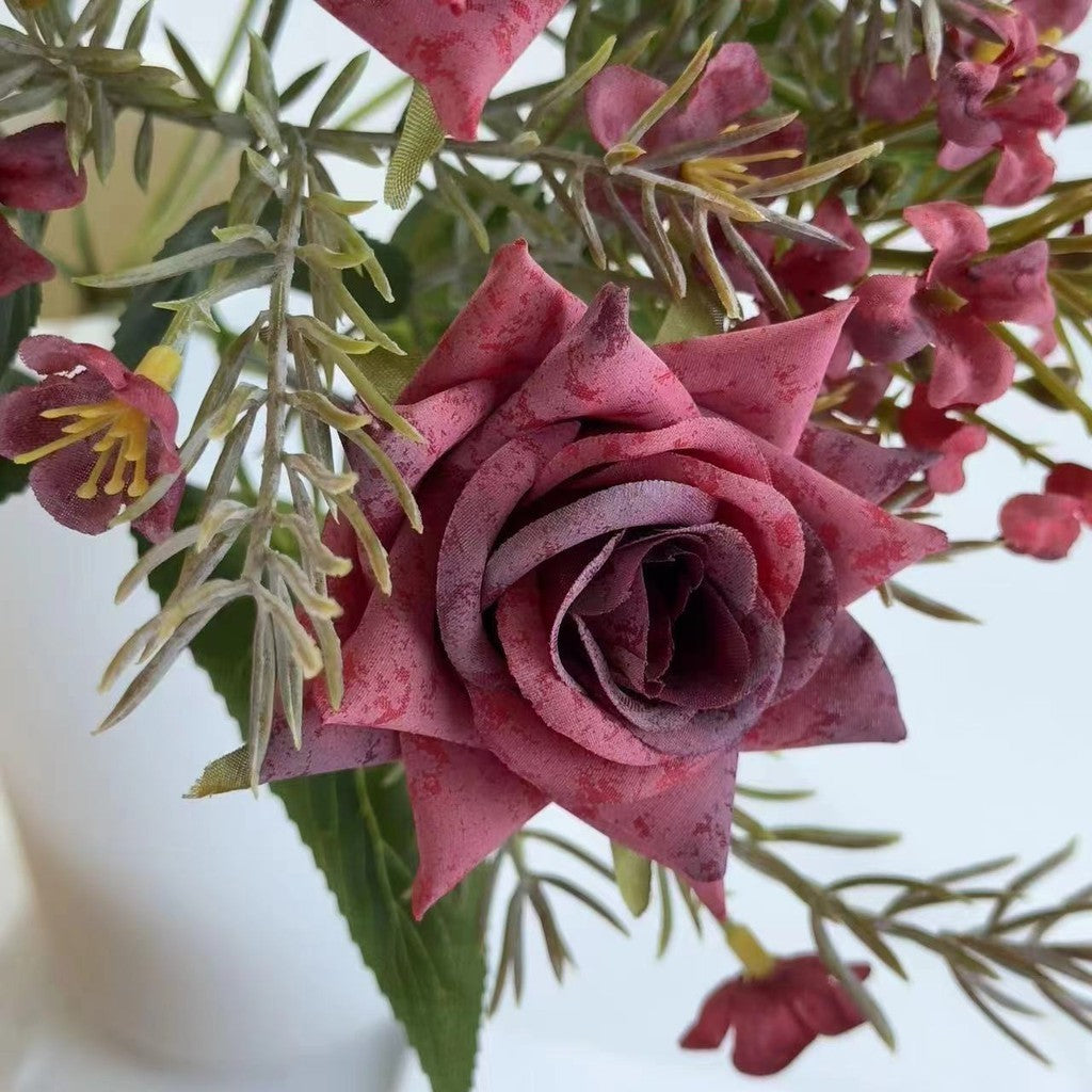 Bouquet bunga BKT 777 SEHAKU Mawar Artifisial Dekorasi Hiasan Seserahan Buket Palsu