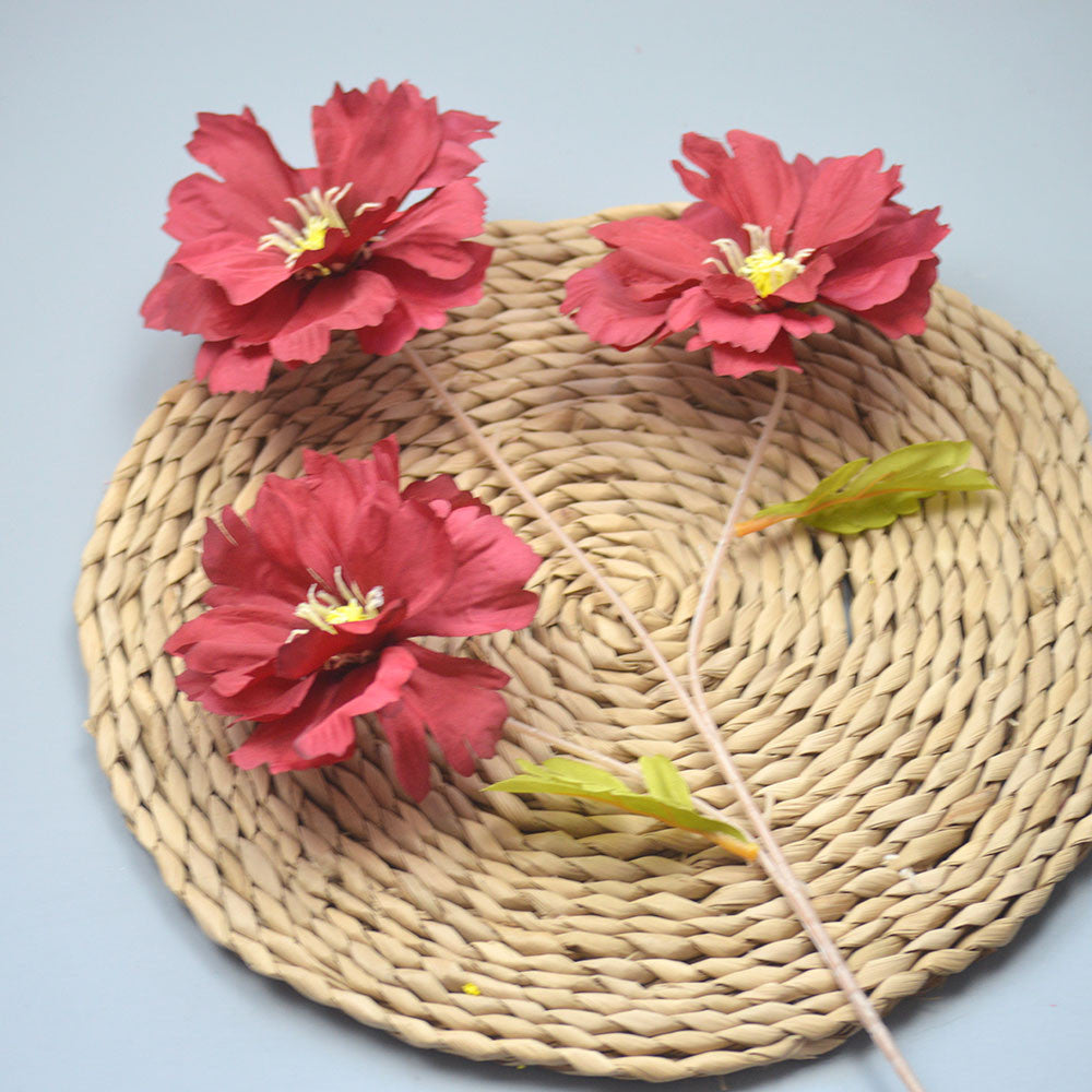 C16 LANXI 65cm Artificial Bunga Krisan Diameter 11cm Palsu Plastik Buatan Imitasi Hias Dekor Buket Bouquet Rumah Pesta/Bunga Hias
