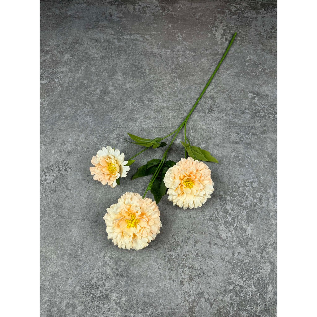 C91 TAN (x3) Bunga Kain Sutra 69CM ARTIFICIAL BUNGA DEKORASI HIAS RUANGAN RUMAH KANTOR STUDIO