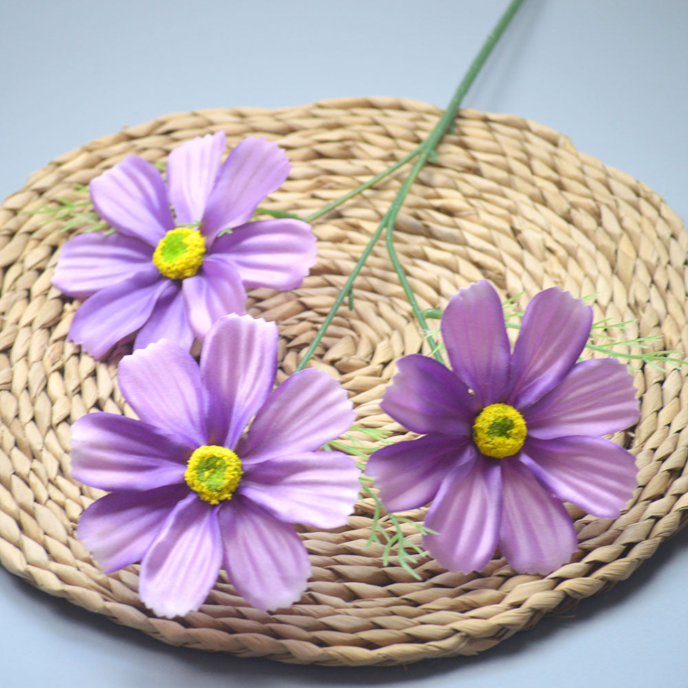 C14 SIYIN 62cm Artificial Bunga Krisan Diameter 10cm Palsu Plastik Buatan Imitasi Hias Dekor Buket Bouquet Rumah Pesta/Bunga Hias