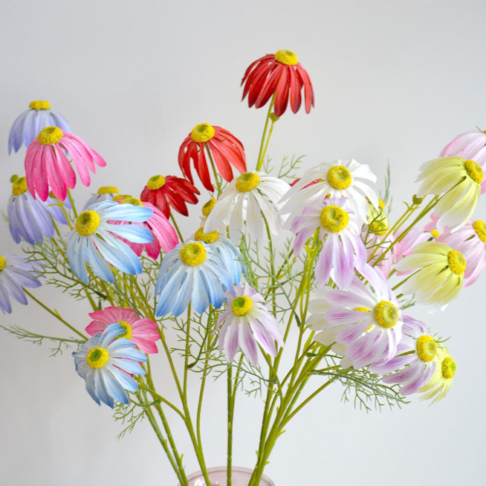 C15 HUWE 75cm Artificial Bunga Krisan Diameter 6cm Palsu Plastik Buatan Imitasi Hias Dekor Buket Bouquet Rumah Pesta/Bunga Hias