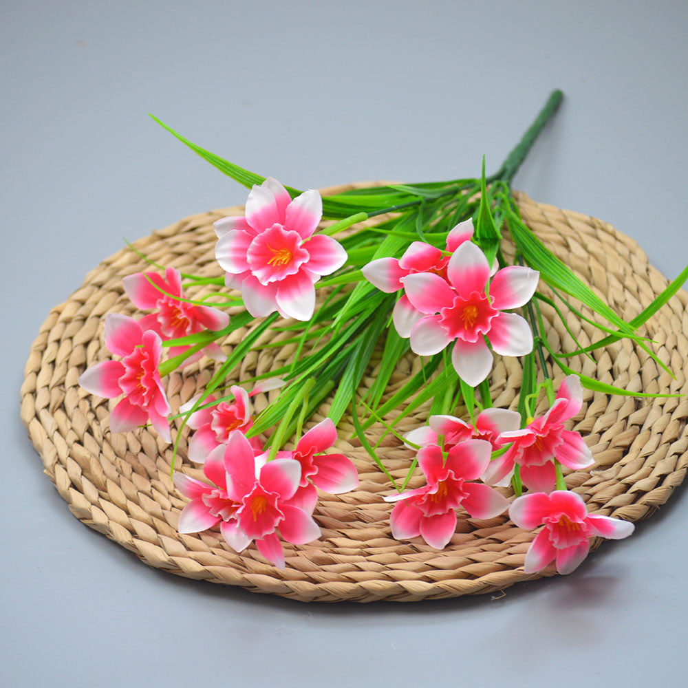 Bouquet bunga P100 DAFFODILS Bakung Lily Artifisial Dekorasi Hiasan Seserahan Buket Palsu