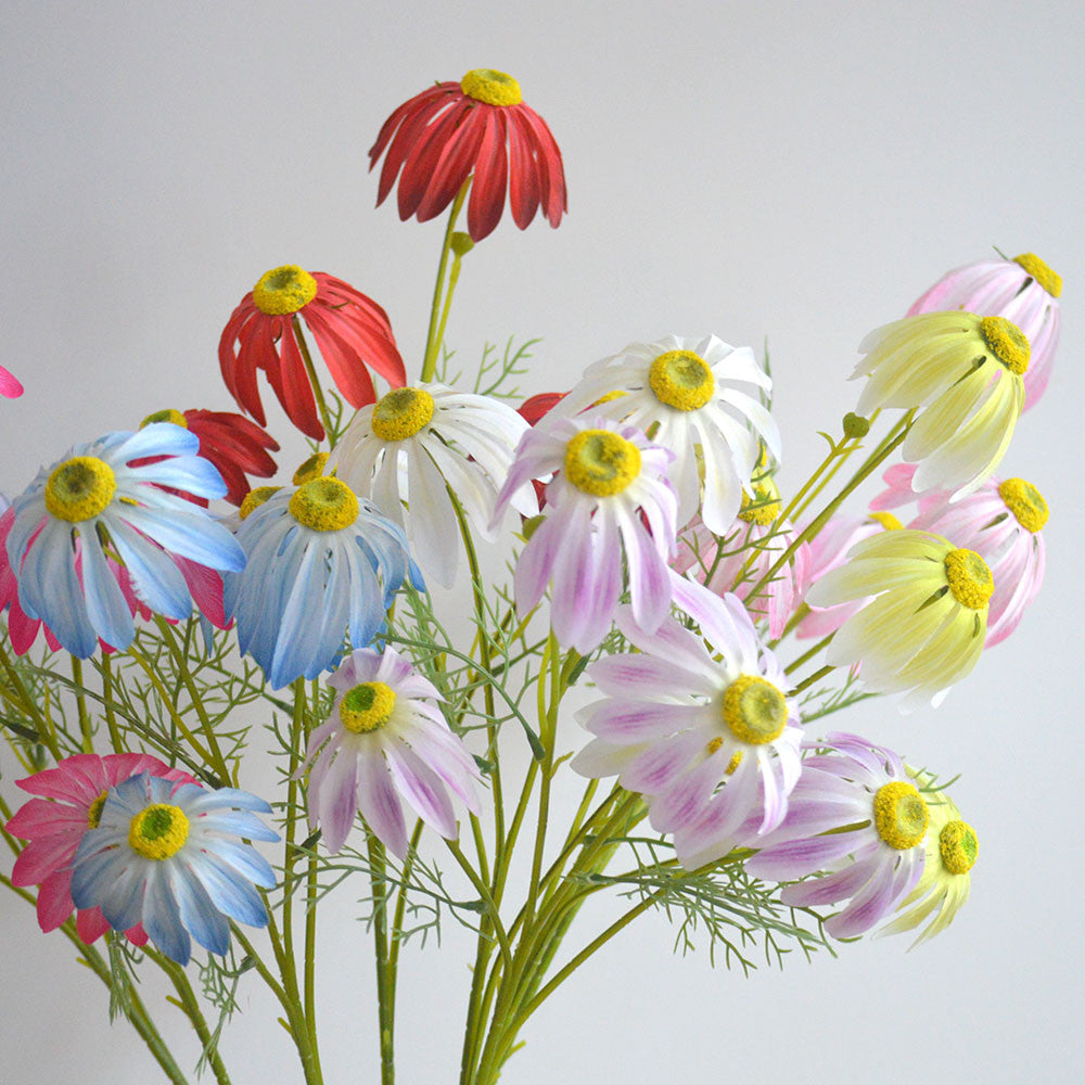 C15 HUWE 75cm Artificial Bunga Krisan Diameter 6cm Palsu Plastik Buatan Imitasi Hias Dekor Buket Bouquet Rumah Pesta/Bunga Hias