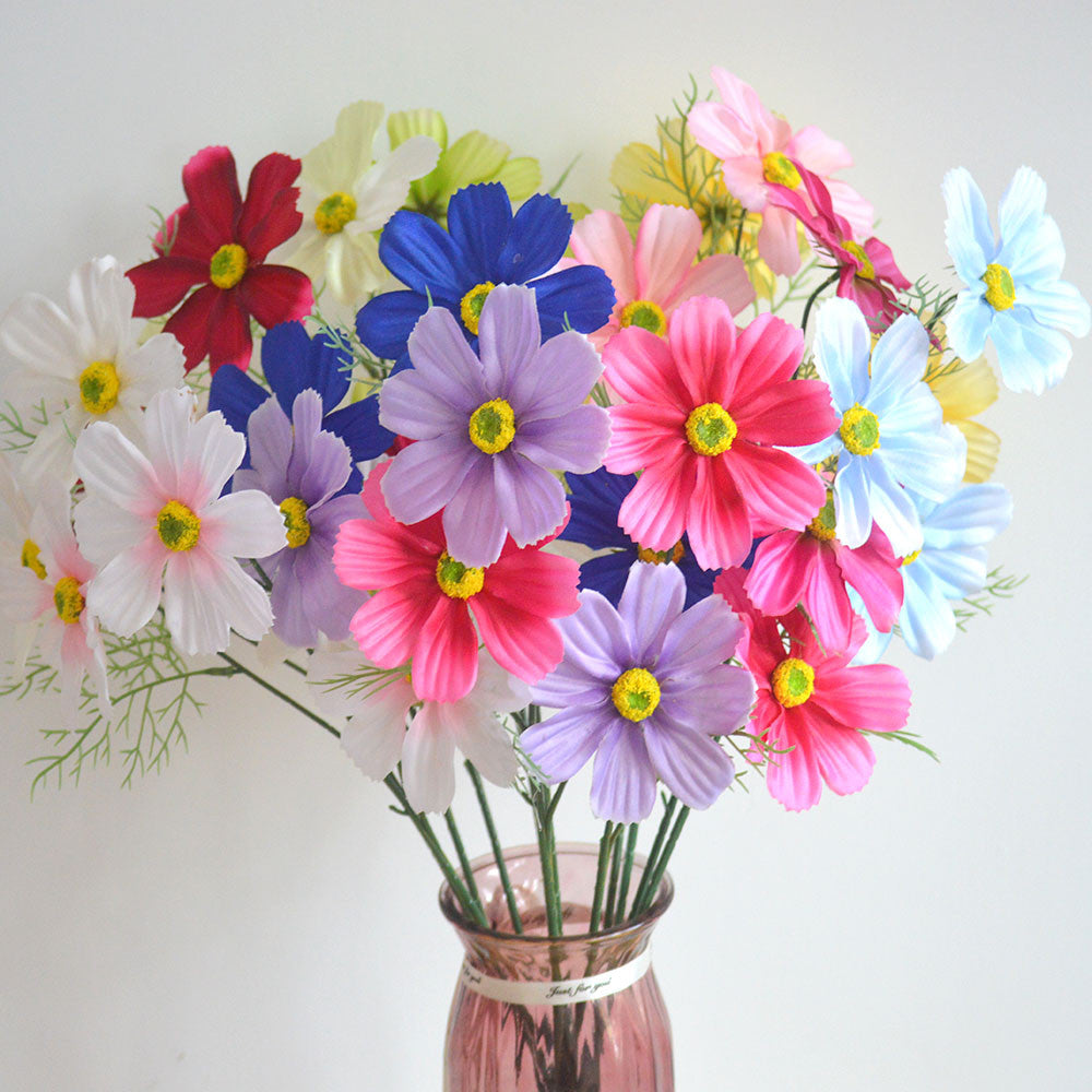 C14 SIYIN 62cm Artificial Bunga Krisan Diameter 10cm Palsu Plastik Buatan Imitasi Hias Dekor Buket Bouquet Rumah Pesta/Bunga Hias