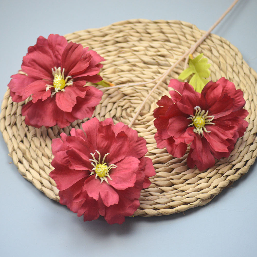 C16 LANXI 65cm Artificial Bunga Krisan Diameter 11cm Palsu Plastik Buatan Imitasi Hias Dekor Buket Bouquet Rumah Pesta/Bunga Hias