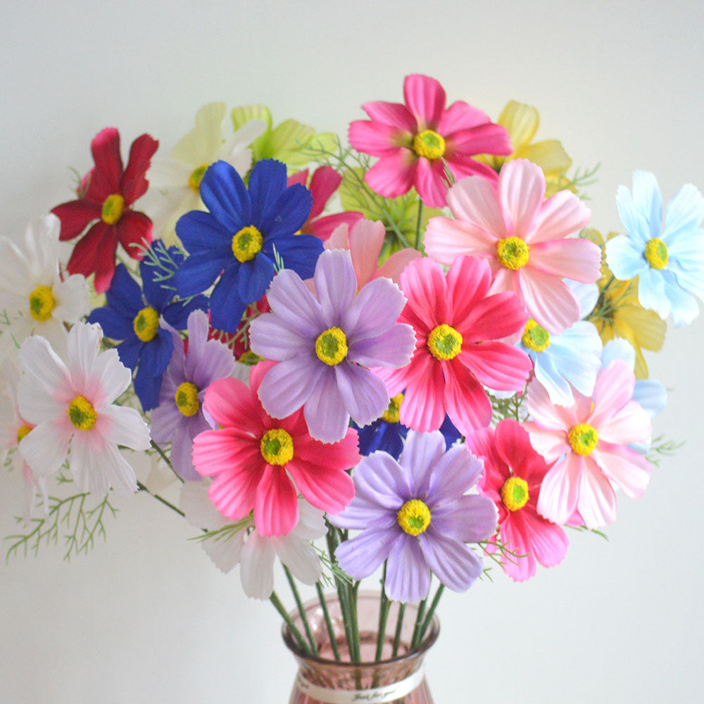 C14 SIYIN 62cm Artificial Bunga Krisan Diameter 10cm Palsu Plastik Buatan Imitasi Hias Dekor Buket Bouquet Rumah Pesta/Bunga Hias