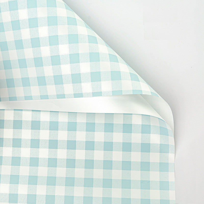 FL37 KOTAK KOTAK Kertas Bunga Paper Buket Motif Summer Plaid Kotak Kado Florist Cellophane