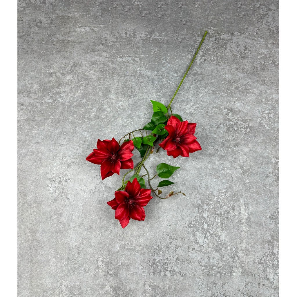 C45 CLEMATIS x3 Bunga Kerisih 3D Printed 75CM Diameter 12cm ARTIFICIAL DEKORASI HIAS RUANGAN RUMAH KANTOR STUDIO