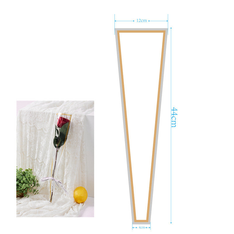 1pc LIS444 Plastik Bunga Mawar 1 tangkai (ecer per lembar) / Wrapping Plastik untuk Mini Buket Rose