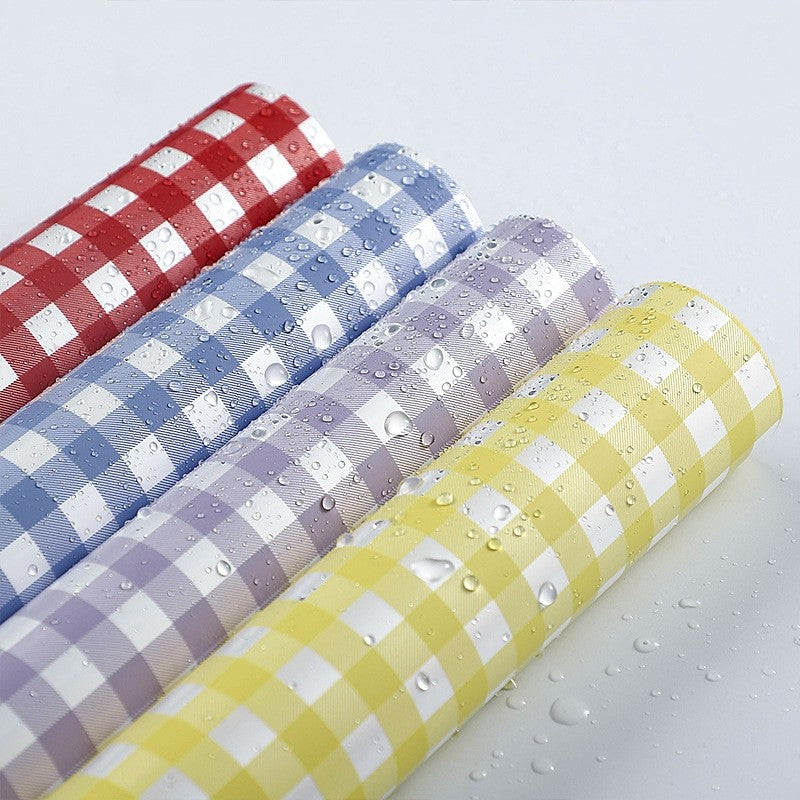 FL37 KOTAK KOTAK Kertas Bunga Paper Buket Motif Summer Plaid Kotak Kado Florist Cellophane