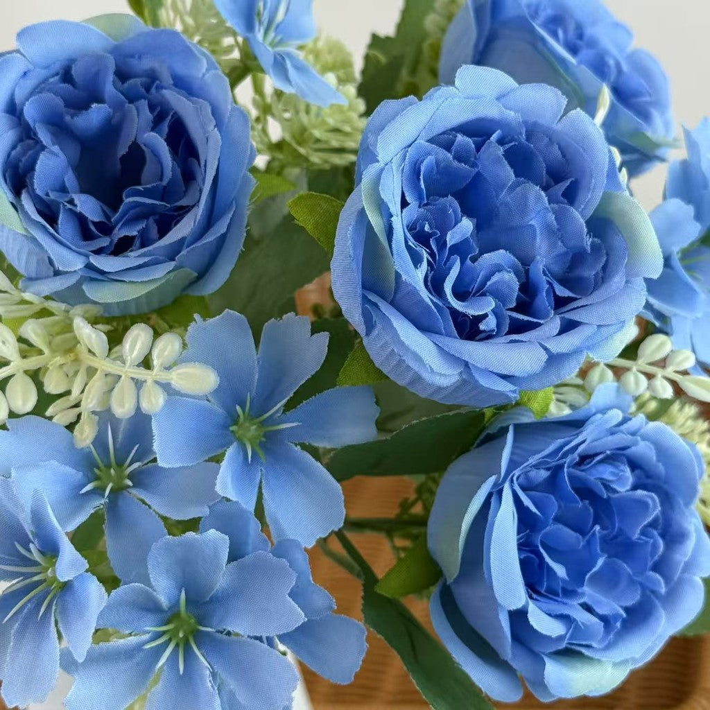 Bouquet bunga BKT 1023 OLEO 7Cbg Bunga MIX PEONY DAN HYDRA Artifisial Dekorasi Hiasan Seserahan Buket Palsu