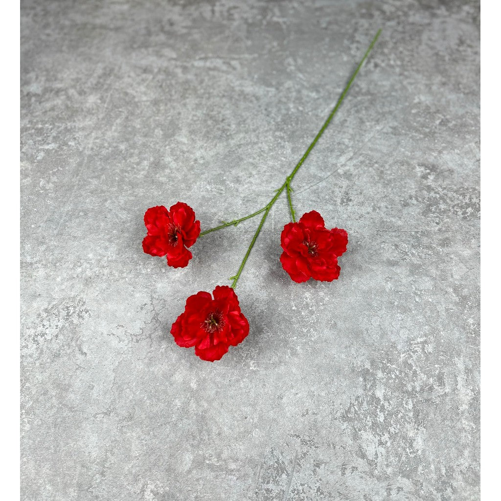 C41 HIBISCUS x3 BUNGA Peony 65CM Diameter 10cm ARTIFICIAL DEKORASI HIAS RUANGAN RUMAH KANTOR STUDIO