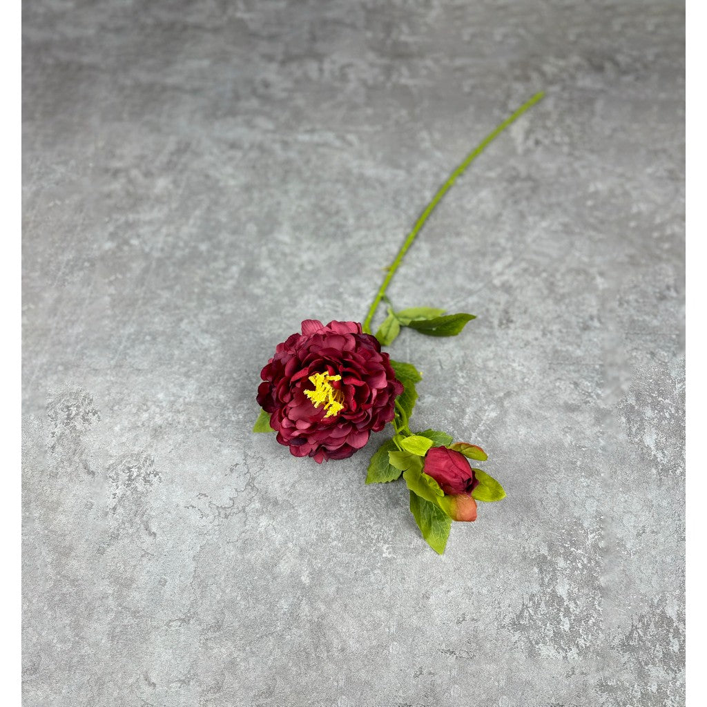 C48 JOANA (x2) Bunga Peony Kain Sutra 60CM ARTIFICIAL BUNGA DEKORASI HIAS RUANGAN RUMAH KANTOR STUDIO