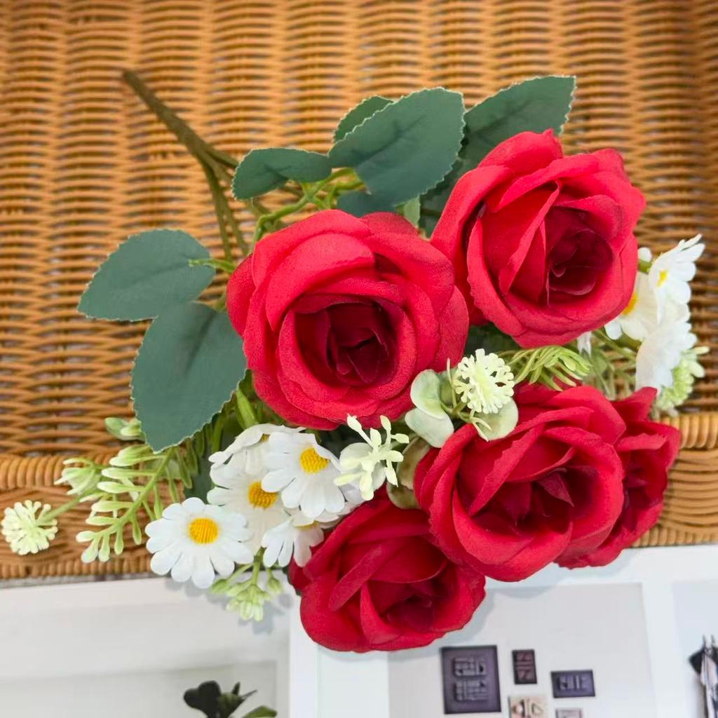 Bouquet bunga BKT 1050 MIROSE (x5) 7Cbg Bunga ROSE Artifisial Dekorasi Hiasan Seserahan Buket Palsu