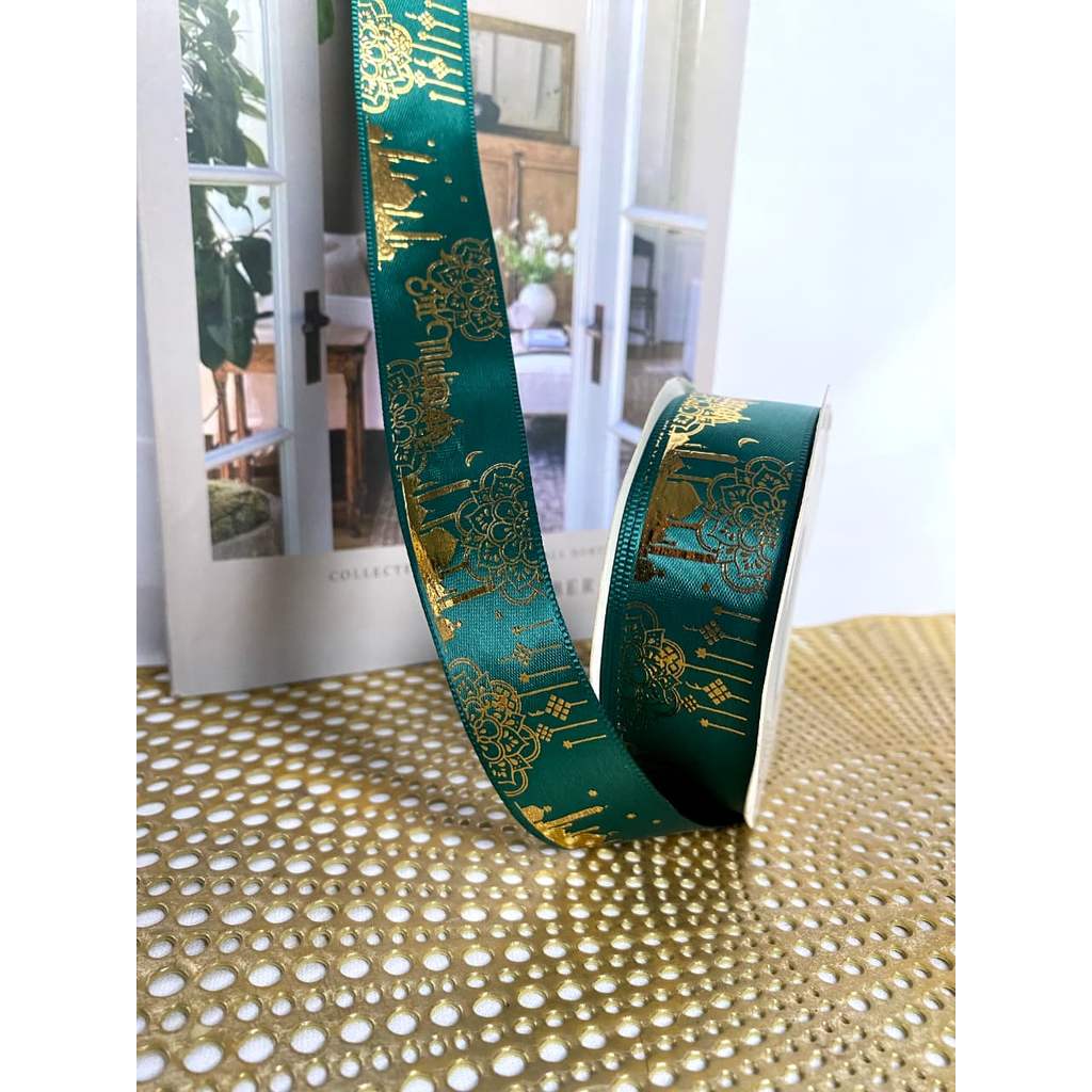 PTA10 LEBARAN IDUL FITRI Pita Kado 2,5cm 20 YARD / Pita Dekorasi Buket