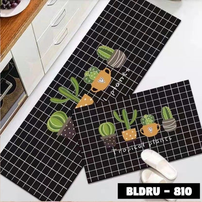 1 SET PREMIUM BLUDRU (40*60 CM & 40*120 CM) KESET DAPUR LEMBUT ANTI SLIP