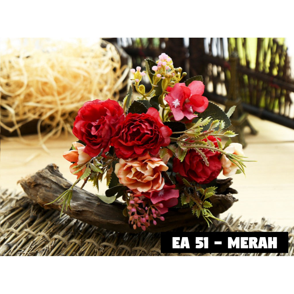 Bouquet bunga EA51 ROSE MUTAN Artifisial Dekorasi