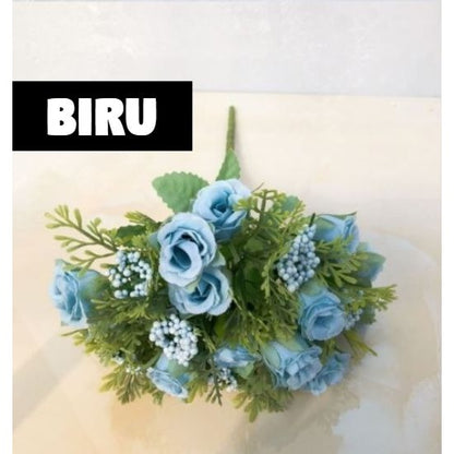 Bouquet bunga Pomegranate Rose Artifisial Dekorasi
