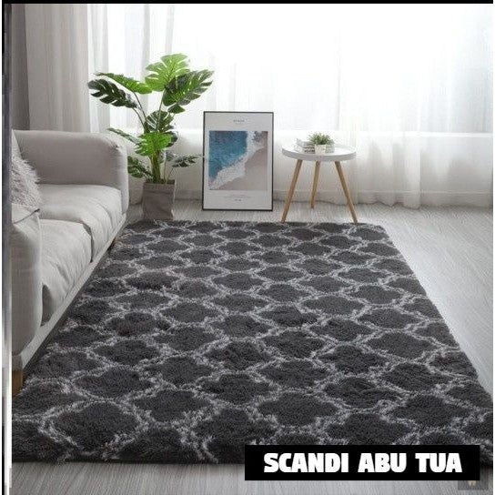 KARPET JUMBO BULU MOTIF TERBARU ANTI SLIP 200*200 CM BESAR