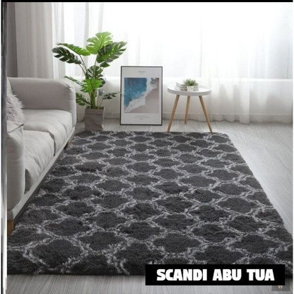 KARPET JUMBO BULU MOTIF TERBARU ANTI SLIP 200*200 CM BESAR