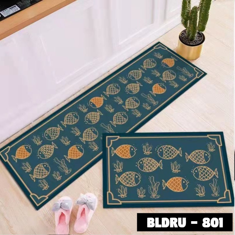 1 SET PREMIUM BLUDRU (40*60 CM & 40*120 CM) KESET DAPUR LEMBUT ANTI SLIP