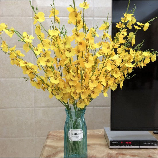 95 cm Bunga Buatan Menari Anggrek Oncidium Phalaenopsis Bunga Palsu Dekorasi Meja Rumah