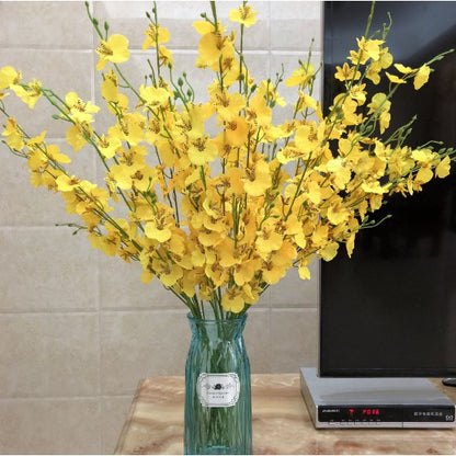 95 cm Bunga Buatan Menari Anggrek Oncidium Phalaenopsis Bunga Palsu Dekorasi Meja Rumah