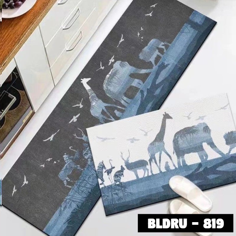 1 SET PREMIUM BLUDRU (40*60 CM & 40*120 CM) KESET DAPUR LEMBUT ANTI SLIP
