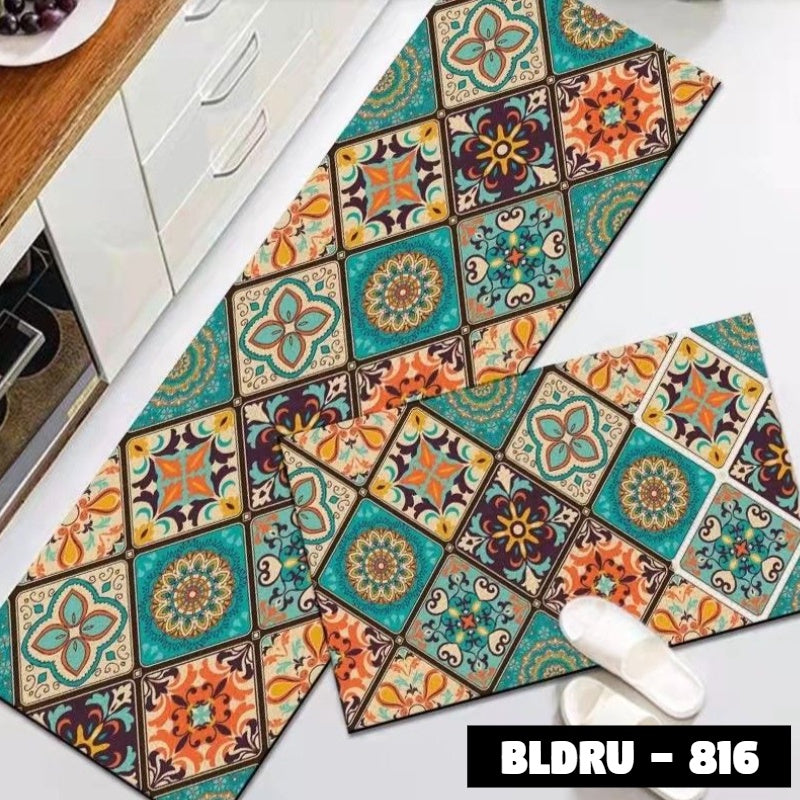 1 SET PREMIUM BLUDRU (40*60 CM & 40*120 CM) KESET DAPUR LEMBUT ANTI SLIP