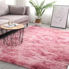 160x200/ 200x200 Karpet bulu Ombre lembut tebal bulu 4cm karpet lantai