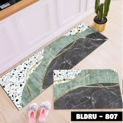 1 SET PREMIUM BLUDRU (40*60 CM & 40*120 CM) KESET DAPUR LEMBUT ANTI SLIP
