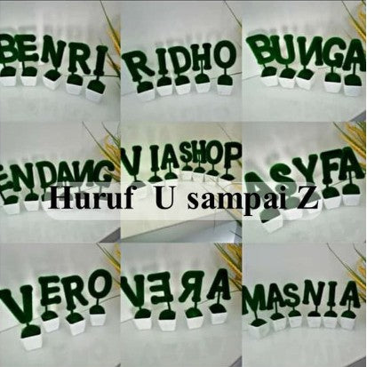 1kg=24pcs Custom Nama Pajangan Dekorasi RUmah Bunga Huruf U - Z
