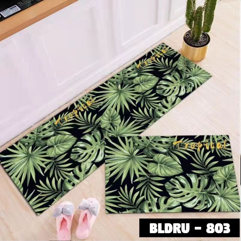 1 SET PREMIUM BLUDRU (40*60 CM & 40*120 CM) KESET DAPUR LEMBUT ANTI SLIP