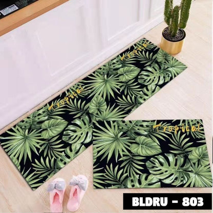 1 SET PREMIUM BLUDRU (40*60 CM & 40*120 CM) KESET DAPUR LEMBUT ANTI SLIP