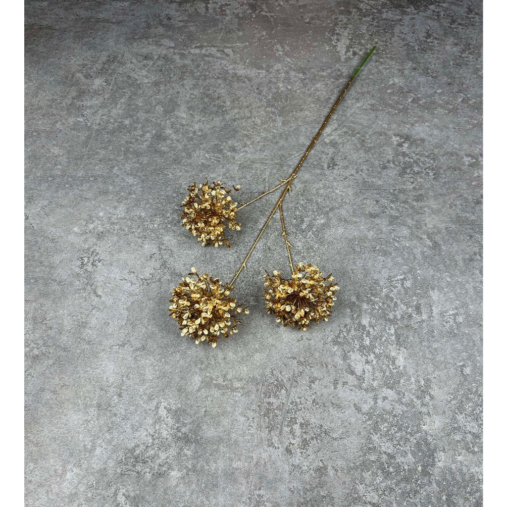 Daun Gold Daun emas Artificial flower Leaf gold tanaman emas Ornamen Imlek