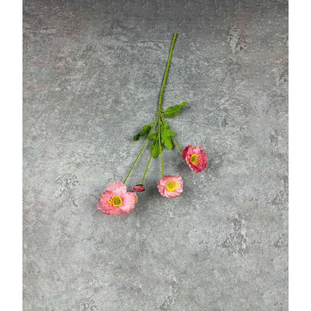 Bunga POPPY Plastik Daisy Tanaman Krisan Hias Dekorasi Minimalis Home
