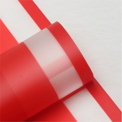 (5 LEMBAR) - FL25 DOUBLE LIS Kertas Bunga Paper Buket Motif Frame List Transparan Florist Cellophane