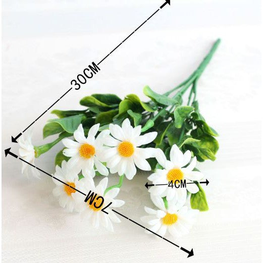 007 BIG Daisy 1 Bouquet 7 Kepala Buatan Daisy Bunga Manis Wedding Party Decor Artifisial