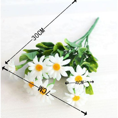 007 BIG Daisy 1 Bouquet 7 Kepala Buatan Daisy Bunga Manis Wedding Party Decor Artifisial