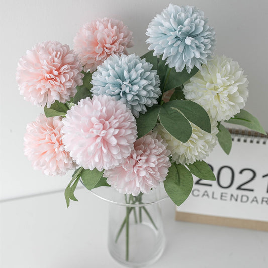 Bouquet bunga 2 HEADS PINGPONG Artifisial Dekorasi