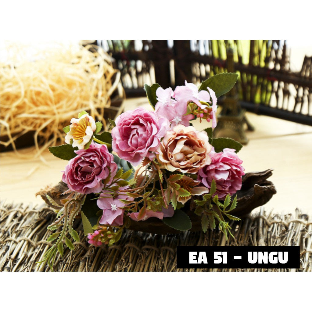 Bouquet bunga EA51 ROSE MUTAN Artifisial Dekorasi