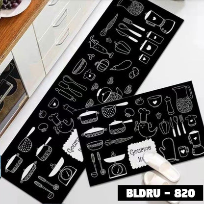 1 SET PREMIUM BLUDRU (40*60 CM & 40*120 CM) KESET DAPUR LEMBUT ANTI SLIP