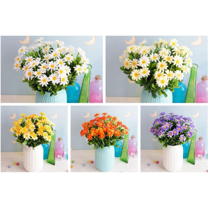 007 BIG Daisy 1 Bouquet 7 Kepala Buatan Daisy Bunga Manis Wedding Party Decor Artifisial