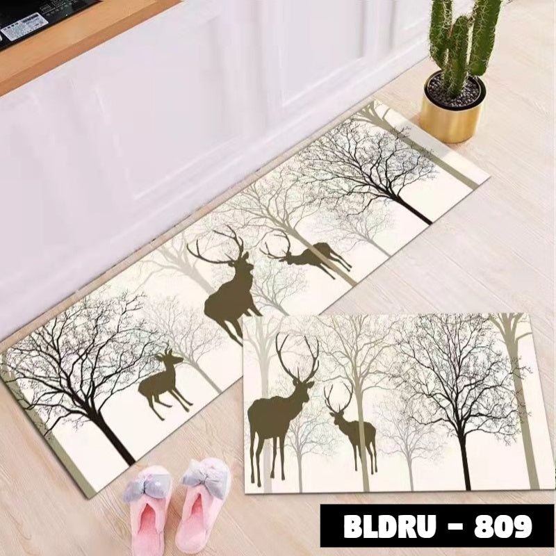 1 SET PREMIUM BLUDRU (40*60 CM & 40*120 CM) KESET DAPUR LEMBUT ANTI SLIP